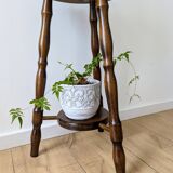 Vintage Turned Wooden Tripod