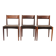 Set of 3 Vintage Rosewood Dining Chairs, 1960s Mid Century Modern Chairs