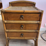 Wicker rattan chest of drawers