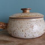 Caquelon couvert soupière en grès de Puisaye signé Jean-Pierre Prud’homme