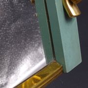 Plateau en bois métal et miroir vers 1950
