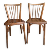 Paire de chaises bistrot vintage Baumann en bois bois