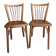 Pair of vintage Baumann bistro chairs in wood.