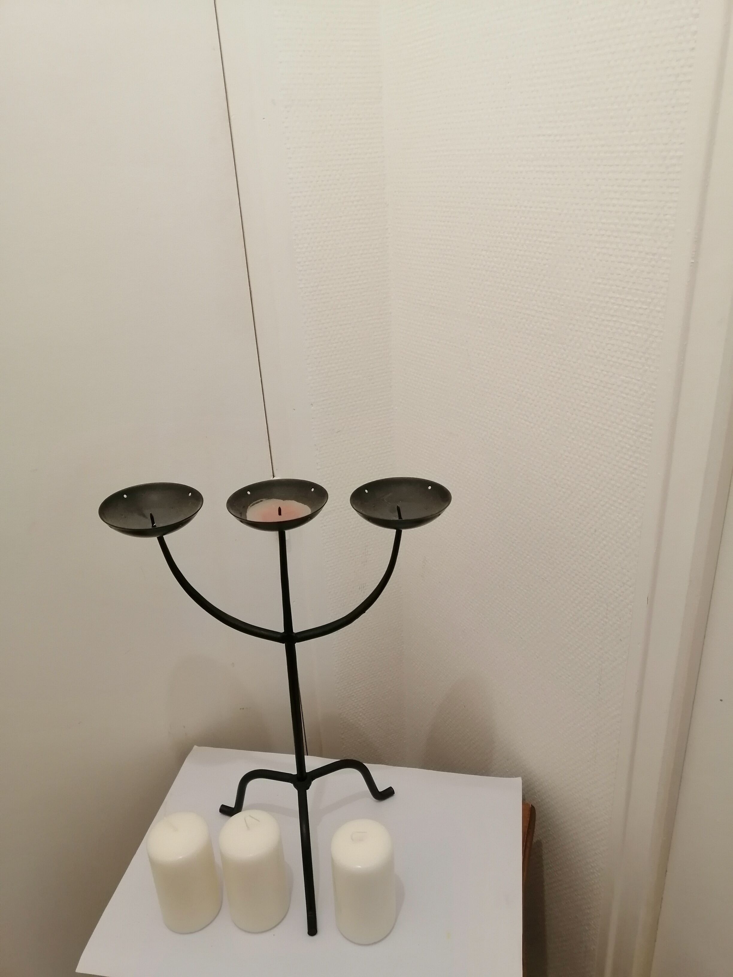 Candle holder wrought iron candle