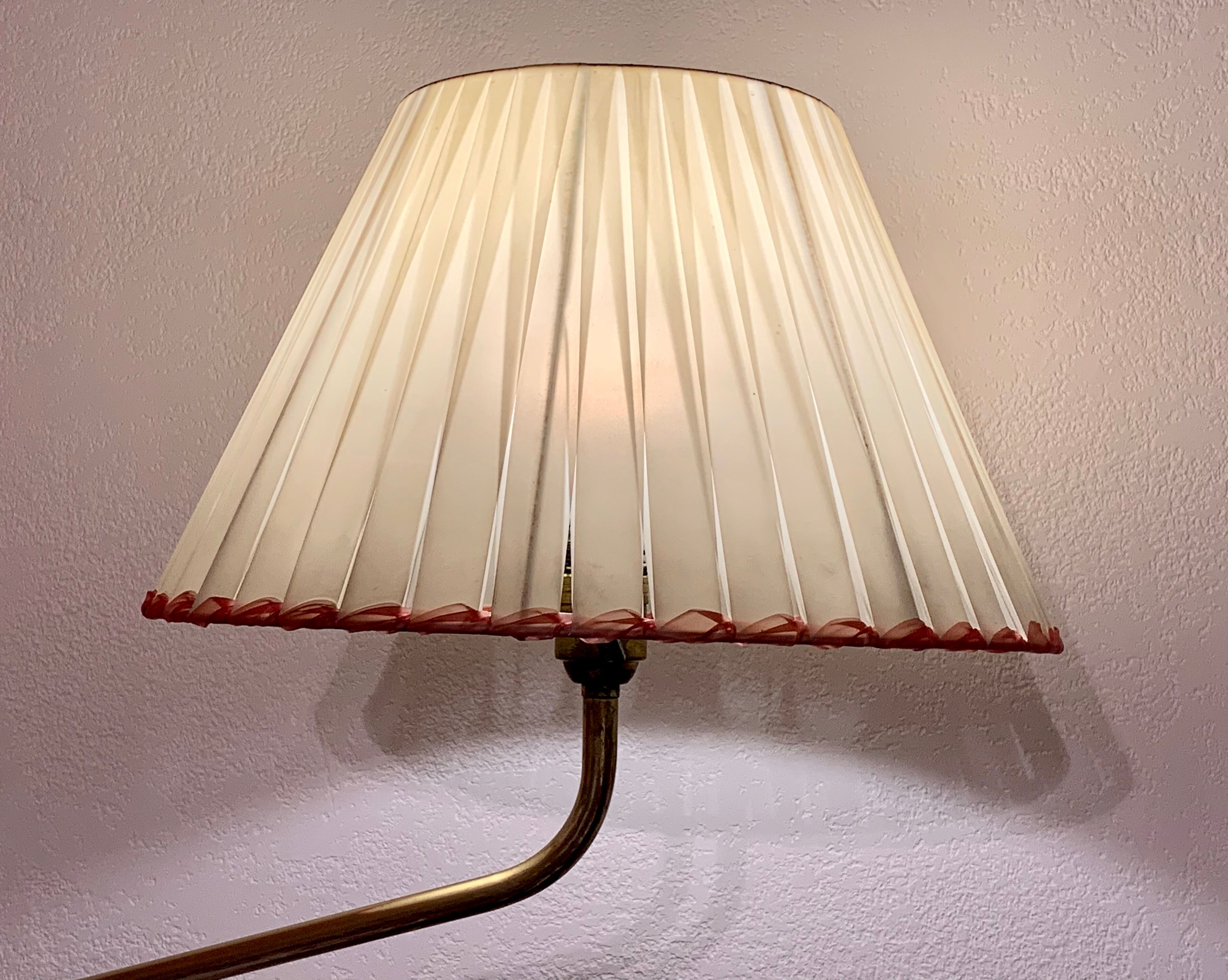 Adjustable reading lamp, brass 50s