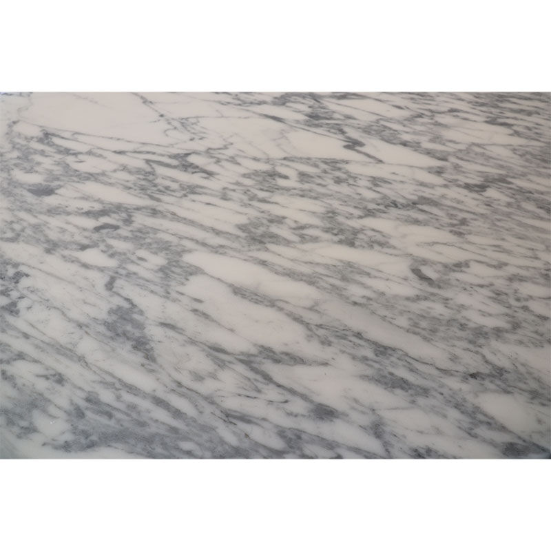 Roche Bobois oval table in marble and aluminum 1970