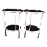 Art Deco Modernist metal and mirror geridon circa 1930