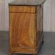 Antique walnut commode from 1860 with a marble top and original key.