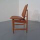 Teak and brass side chair by Arne Hovmand-Olsen for Mogens Kold, 1950s