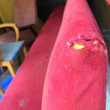 Banquette velours rouge