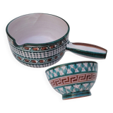 Casserole and ceramic bowl, Robert Picault, Vallauris