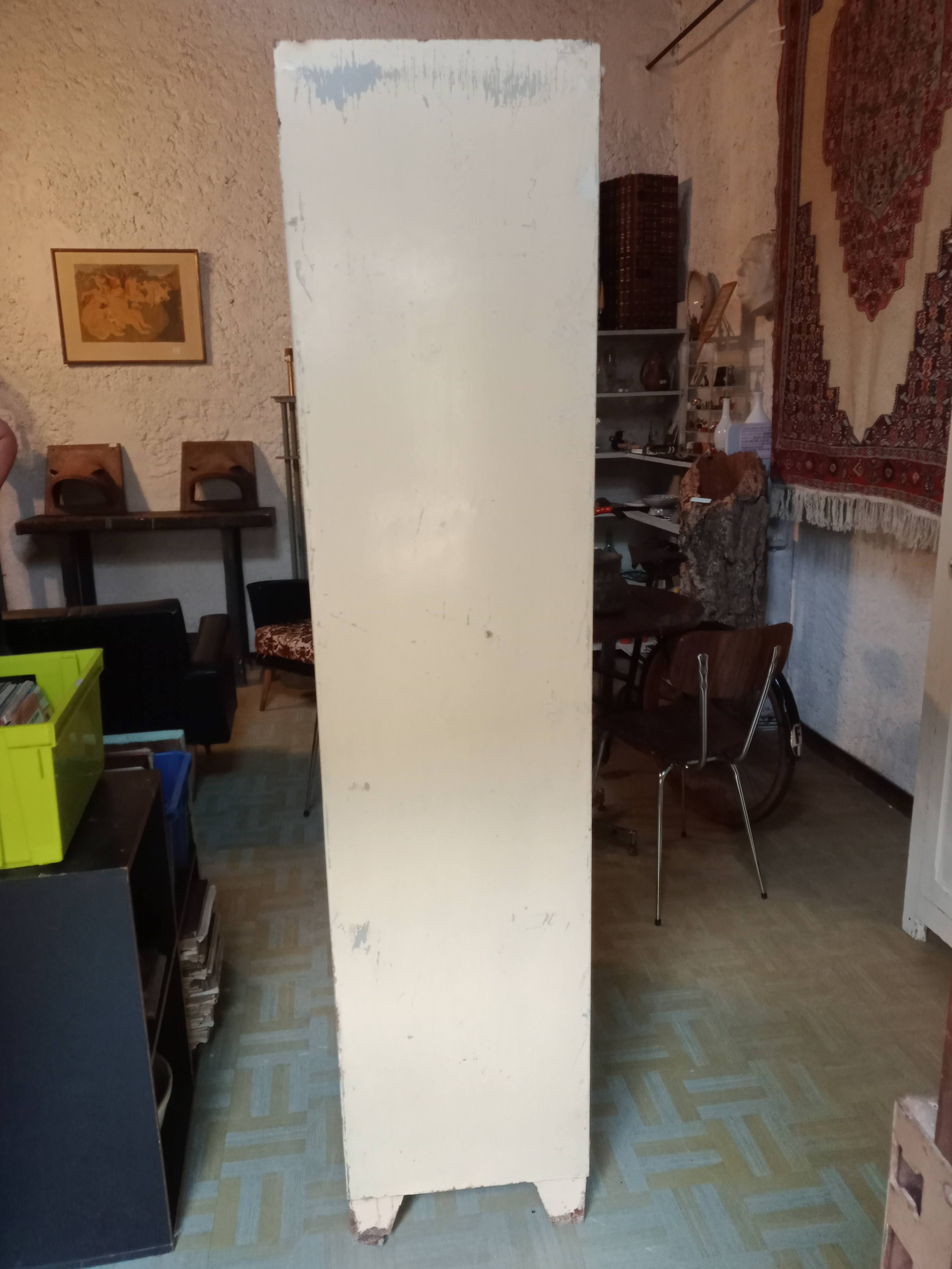 antique metal cabinet two doors