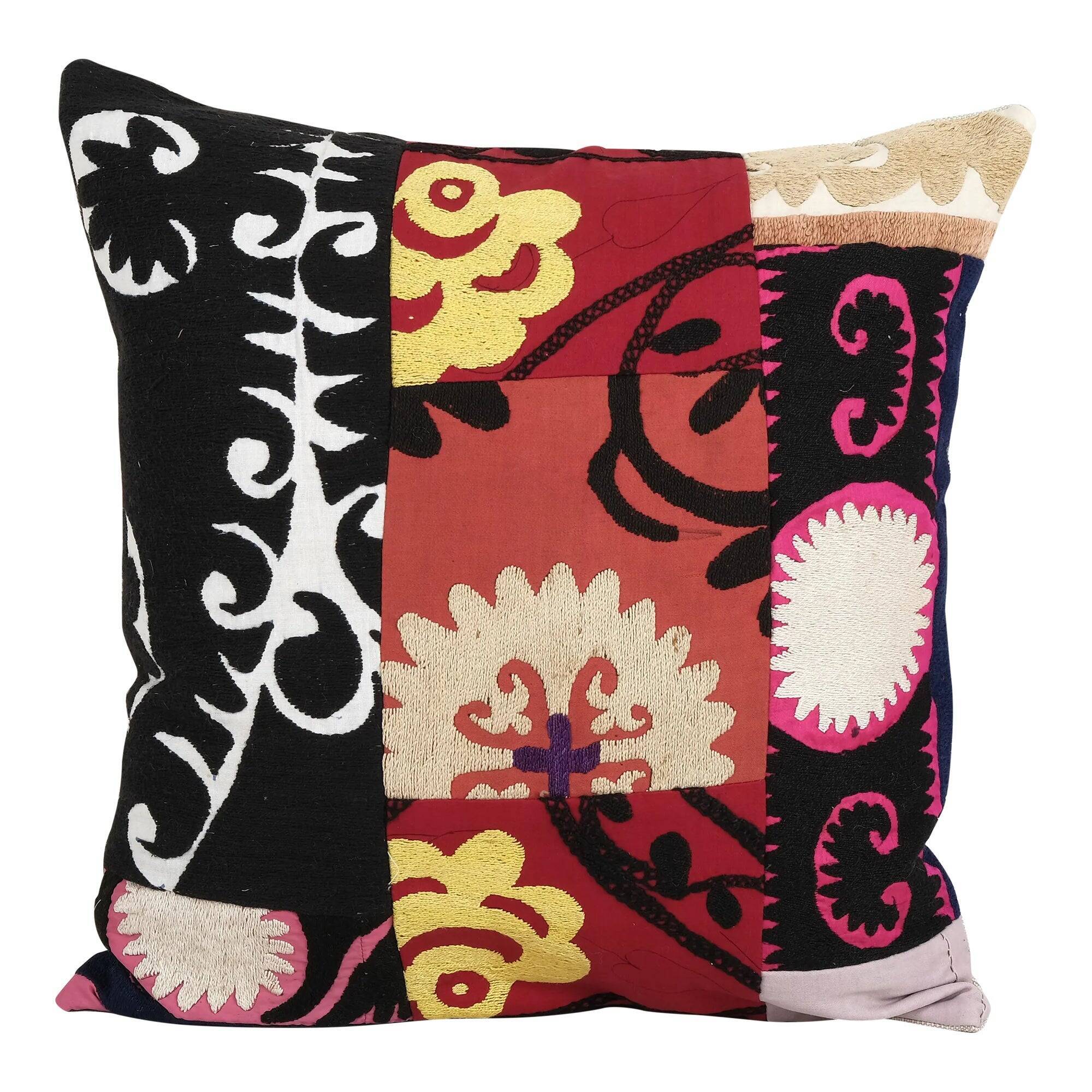 Vintage embroidered cushion cover 46x48 cm
