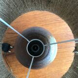 Sandstone lamp, rope lampshade