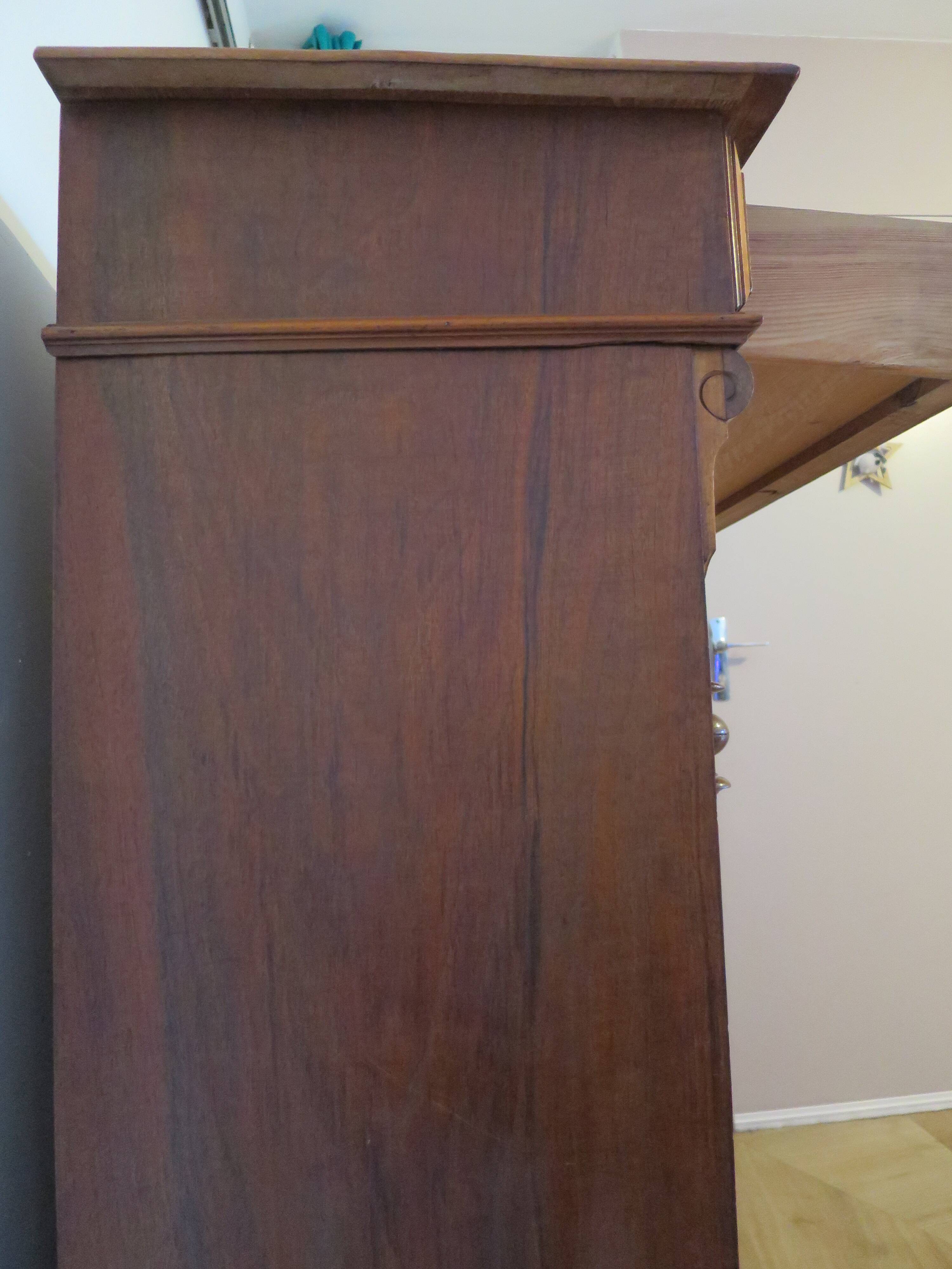 Bahut Buffet 1900 - Napoléon III - Placage noyer - 1 tiroir - 2 portes