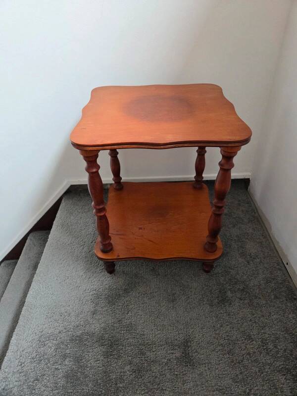 Small vintage wooden side table or bedside table