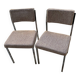 2 chaises 70 re-tapissées, années