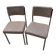 2 chaises 70 re-tapissées, années
