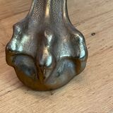 Vintage floor lamp in black and gold metal with lampshades