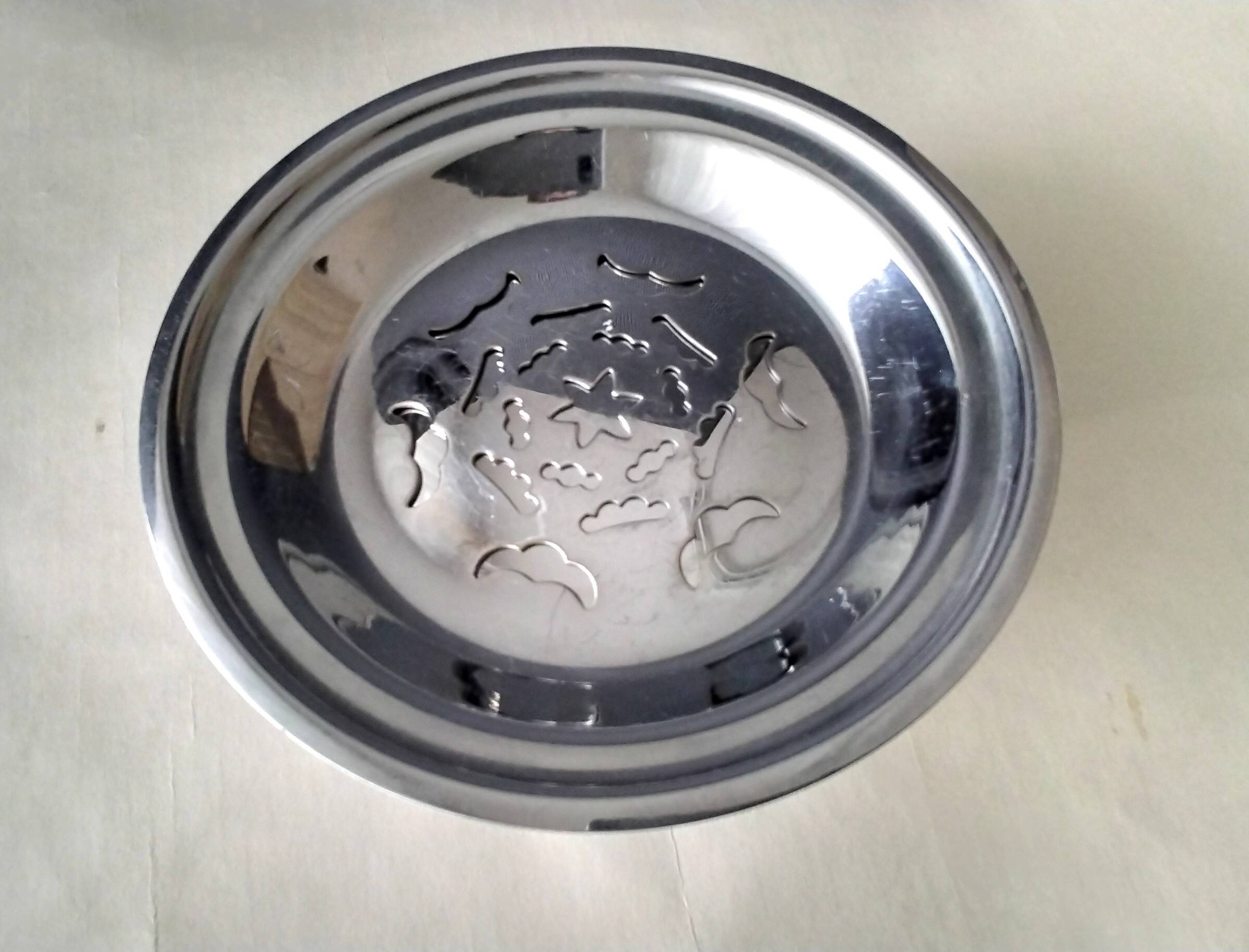 Large butter dish type "Coquillor" in stainless steel