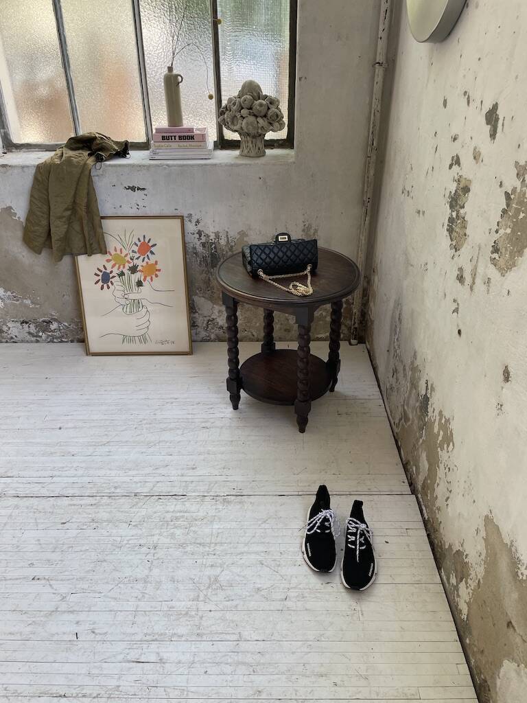 Table d’appoint brutaliste style Dudouyt