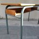 Hitler style 1960 double school desk with locker