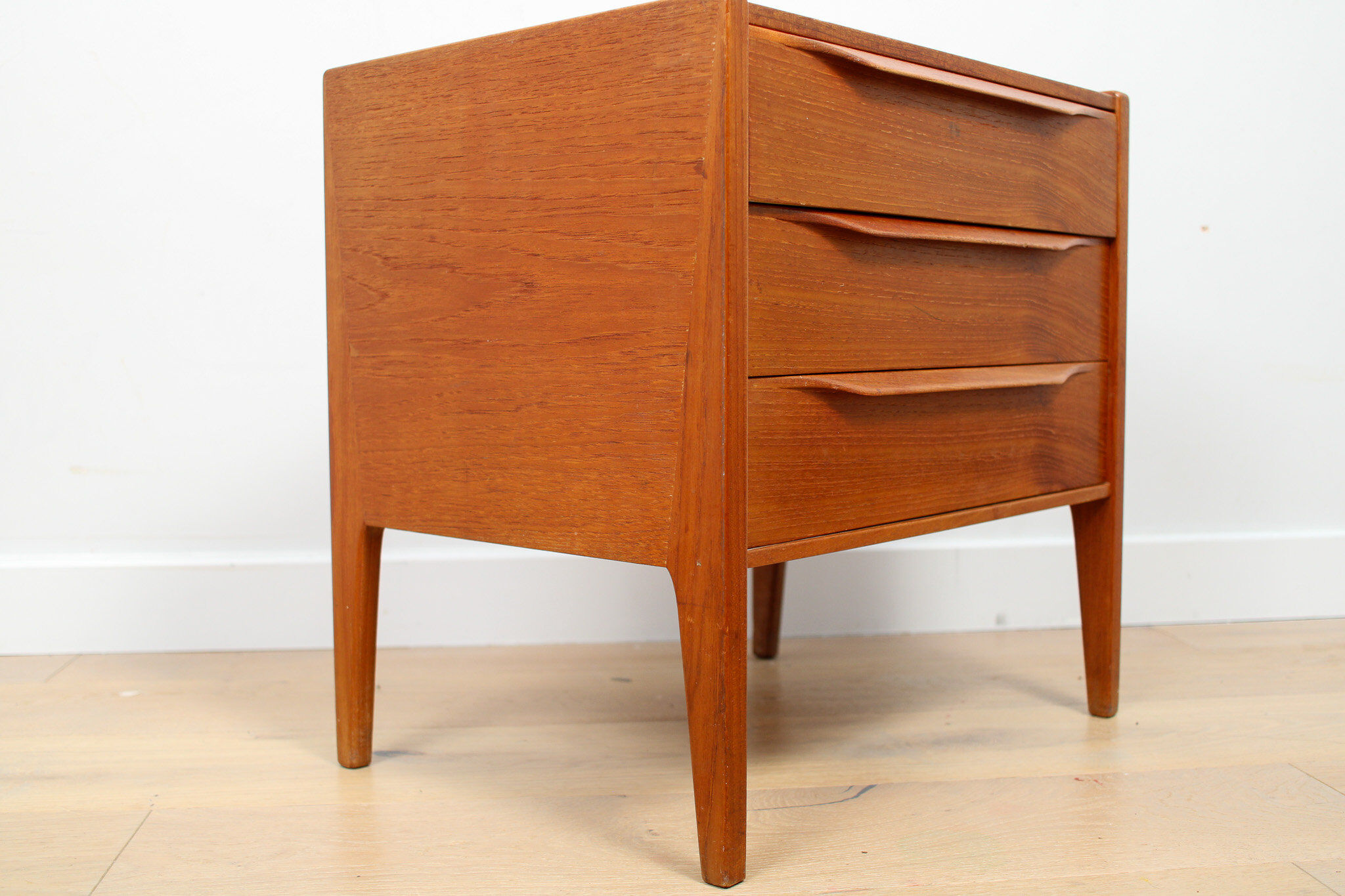 A vintage Danish mid-century bedside table attributed to Kai Kristiansen