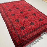 Afghan Khal Mohammadi Rug 300x195 cm, Vintage Turkoman Ersari Rug