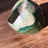 Green enamelled ceramic-faced bowl