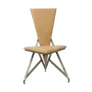 Unique Design Chair Art Object Handmade Metal Velvet