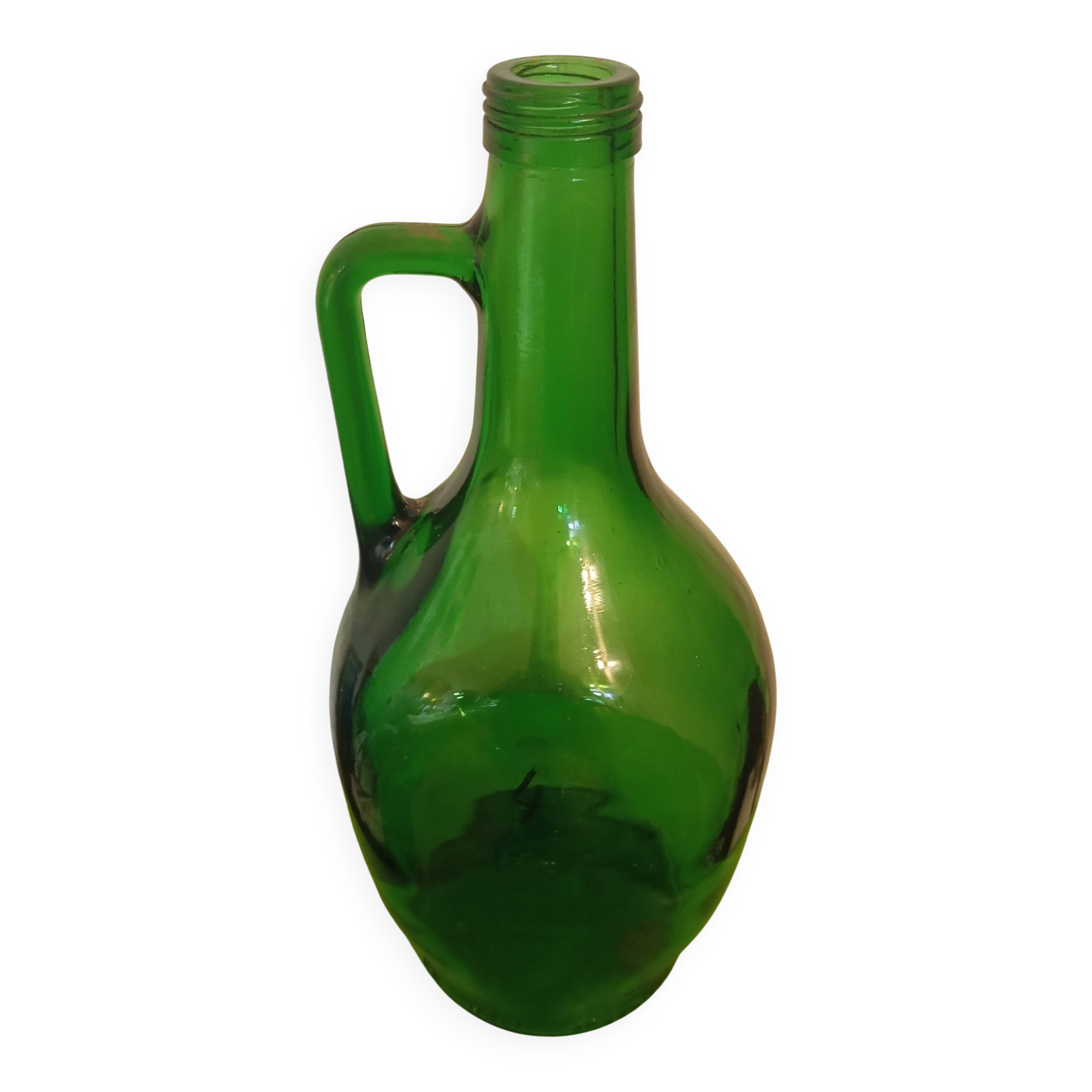 GREEN GLASS CRUCIBLE TYPE DAME JEANNE