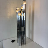 Mid-Century Modernist Italian Architectural Sciolari Cubic Floor Lamp by G