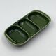 Vintage green ceramic aperitif plate from the 1970s.