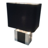 Chrome and black lacquer lamp