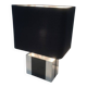 Chrome and black lacquer lamp