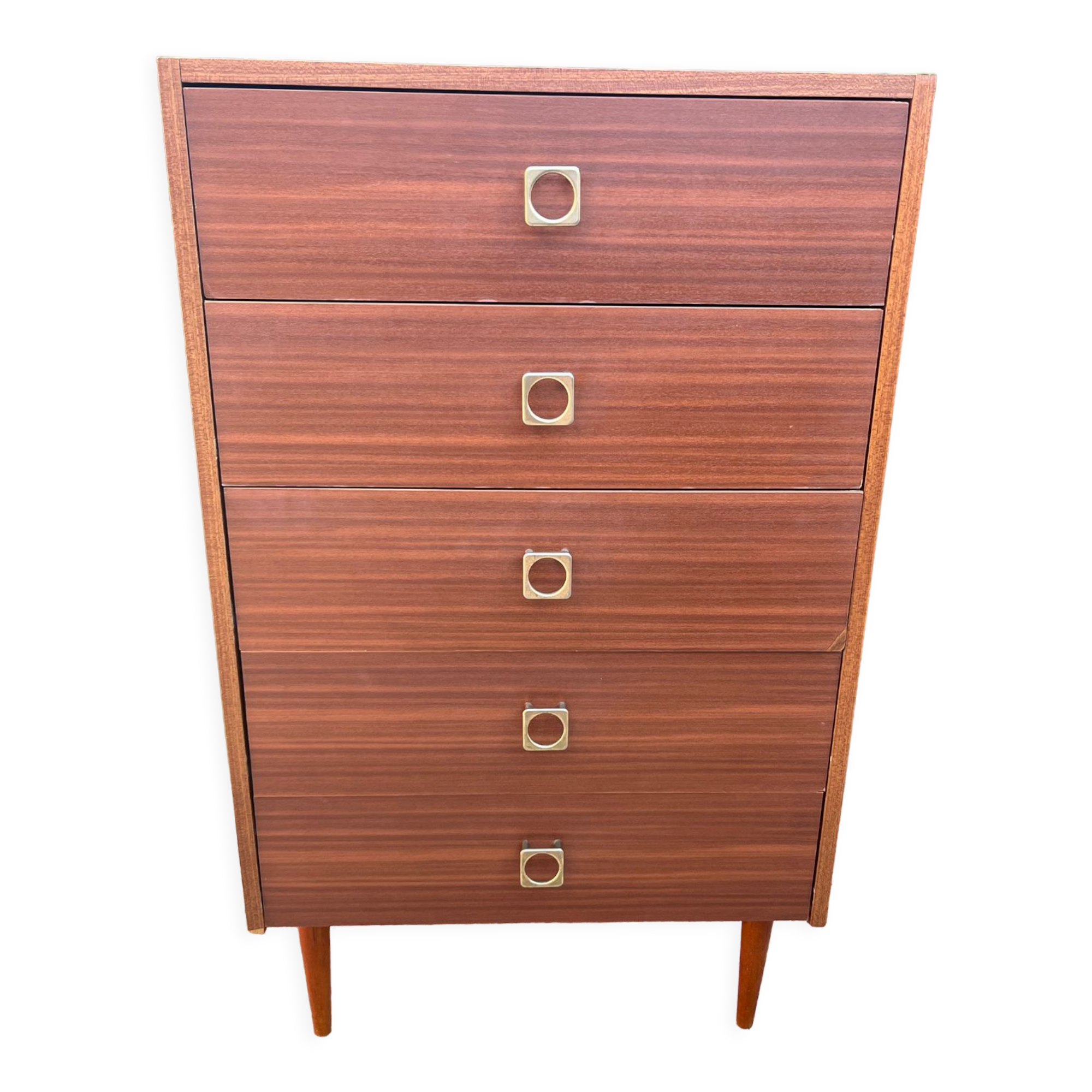 Vintage chest of drawers bobbin feet