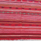 Ethnic red carpet in pure wool 120x190cm