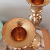 2 bougeoirs en laiton