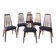 Suite de 6 chaises de salle à manger de Niels Koefoed « Eva » danois en palissandre