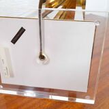 Pair of plexiglass and brass lamps, Italy 1970