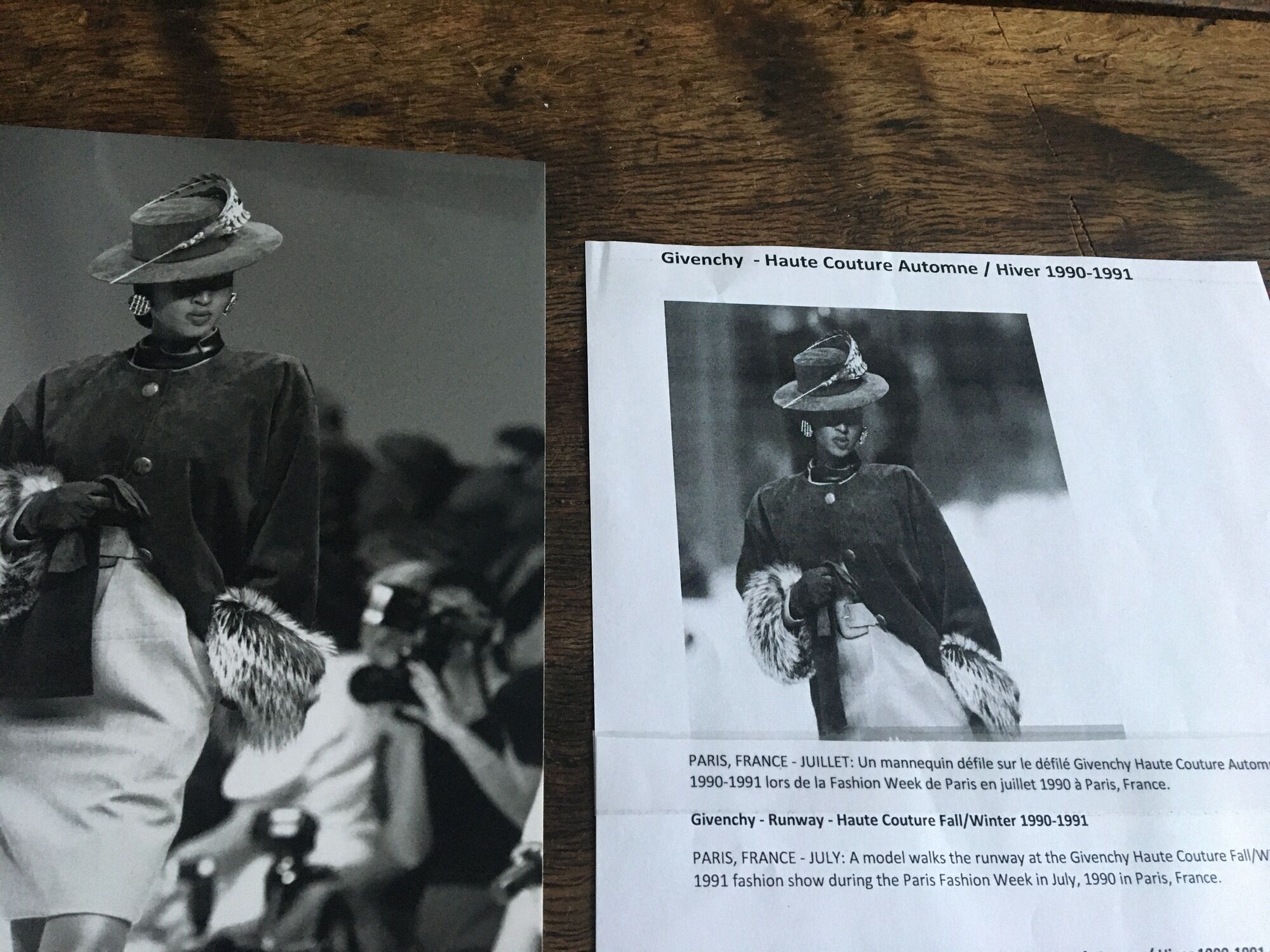 Givenchy original vintage press fashion photography in the 1990s
