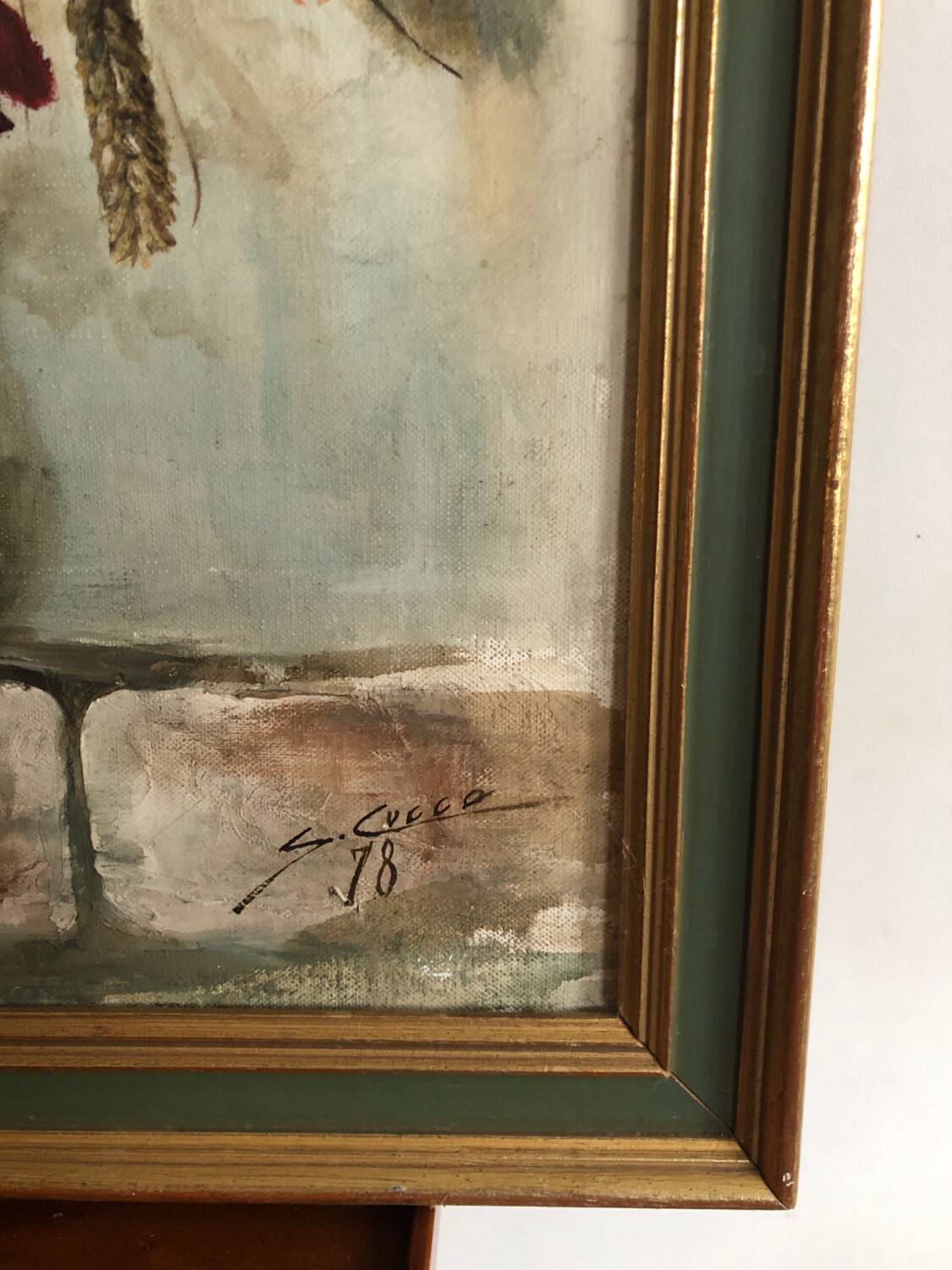 Oil painting on canvas bouquet of flowers