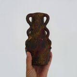 Polychrome terracotta pottery with 3 handles