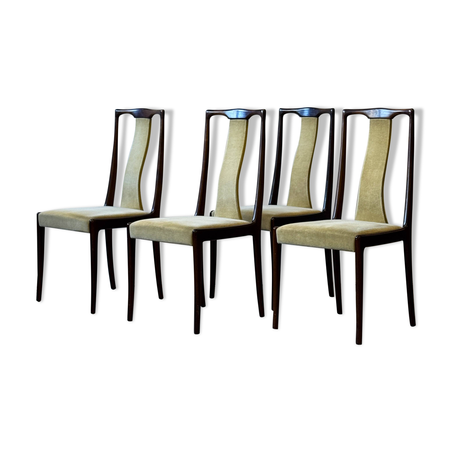 Set of 4 dining chairs, Lübke Germany 1960s, vintage