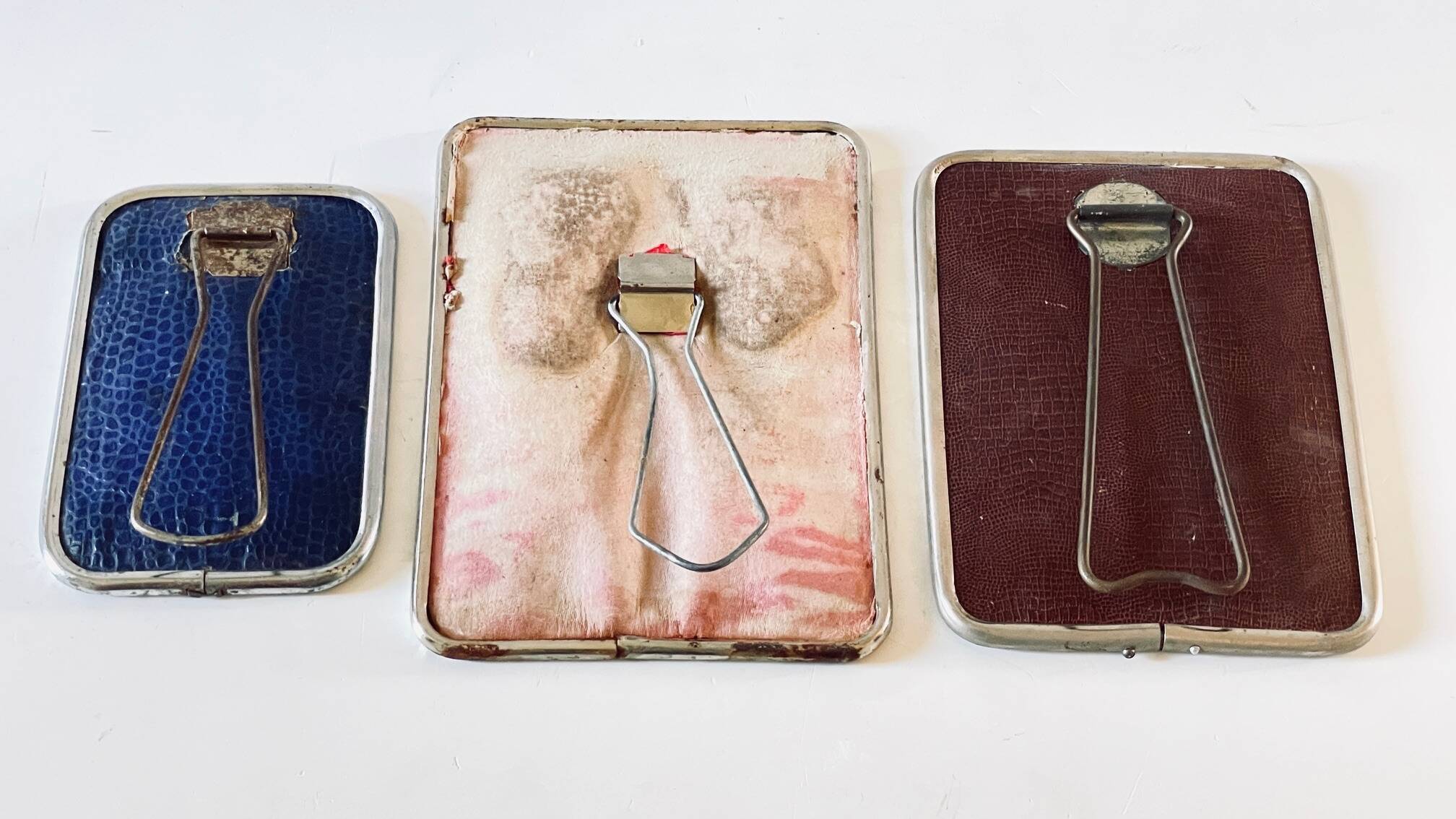 Collection de 3 miroirs barbier vintage