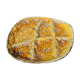 Aperitif dish / empty pocket 6 compartments in glazed ceramic yellow Emaux savoyard fat lava