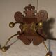 Former wooden and brass wall coat racks
