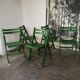Set of 5 wooden folding chairs