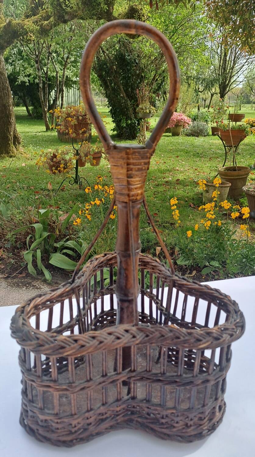 Porte-bouteilles en osier Vintage