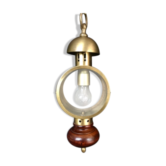 Lantern wood and brass